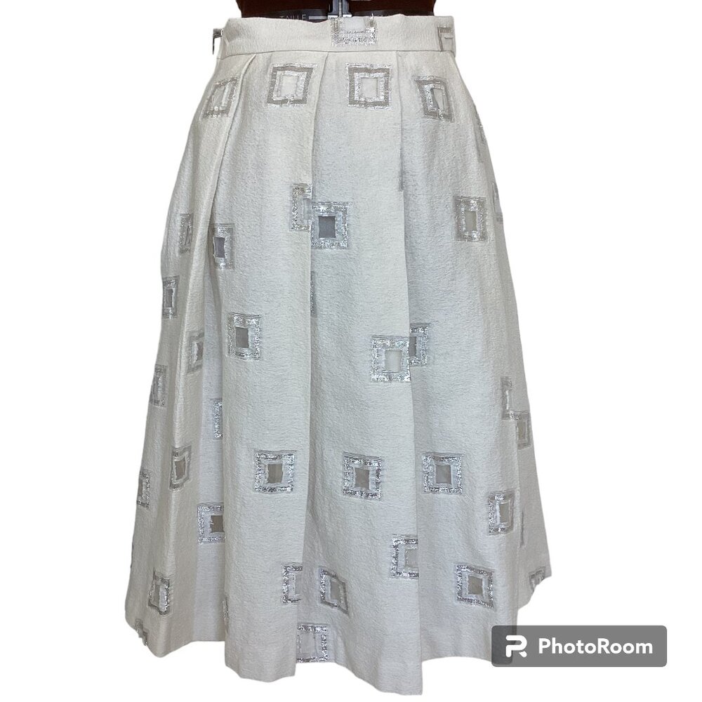 Pleated Skirt with Silver Windows